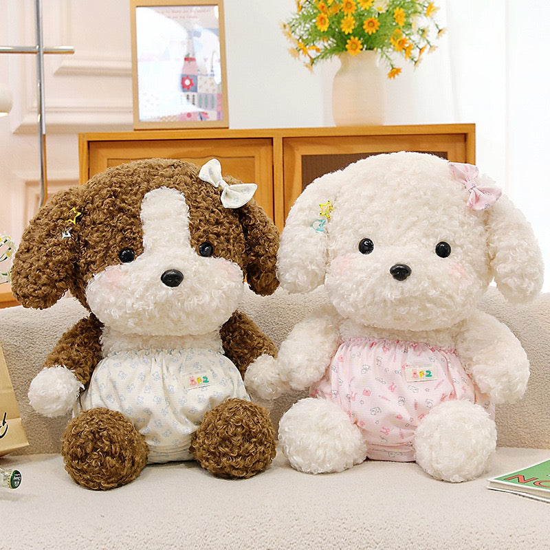 Fluffy Hairclip Pup Plush