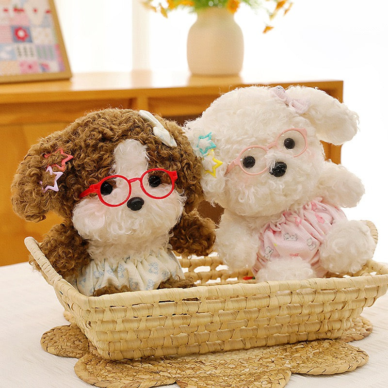 Fluffy Hairclip Pup Plush