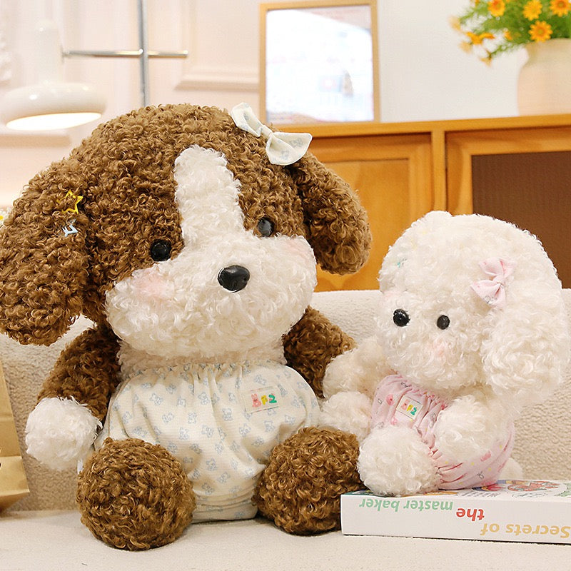 Fluffy Hairclip Pup Plush
