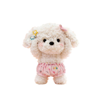 Fluffy Hairclip Pup Plush