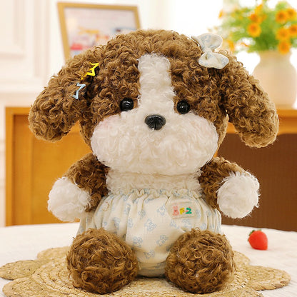 Fluffy Hairclip Pup Plush