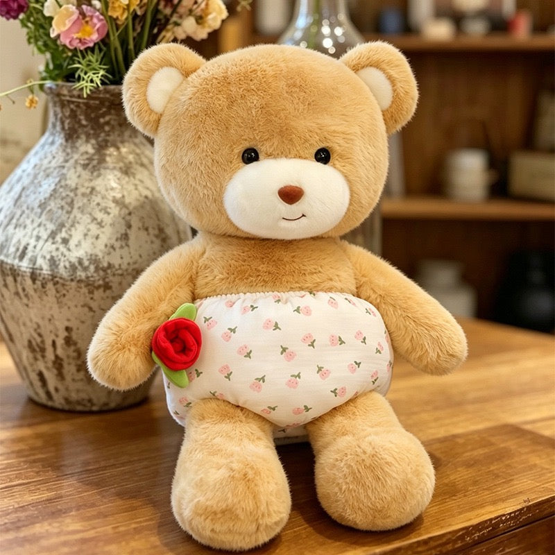 Rose Teddy Cuddle Cushion