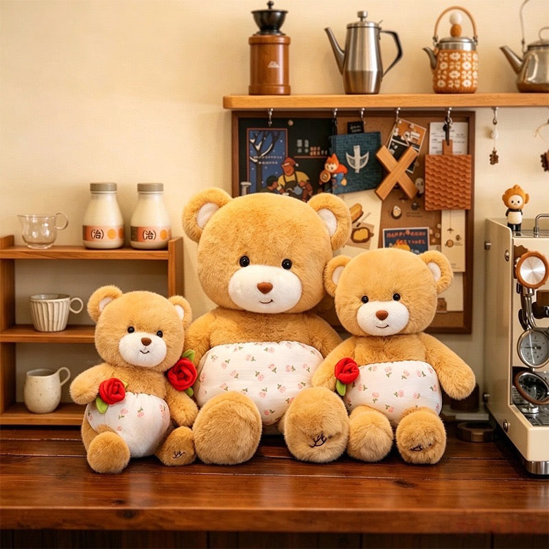 Rose Teddy Cuddle Cushion