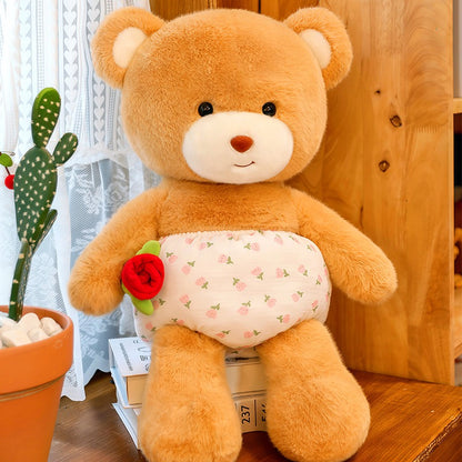Rose Teddy Cuddle Cushion