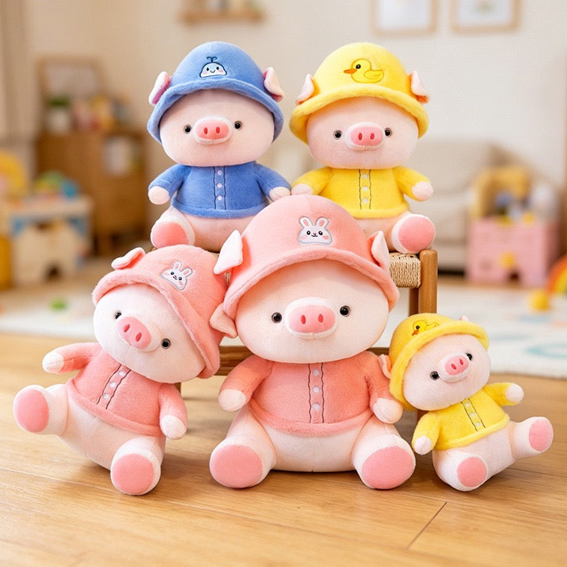 Colourful Piggy Cuddle Pillow