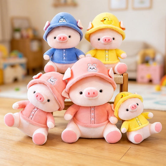 Colourful Piggy Cuddle Pillow