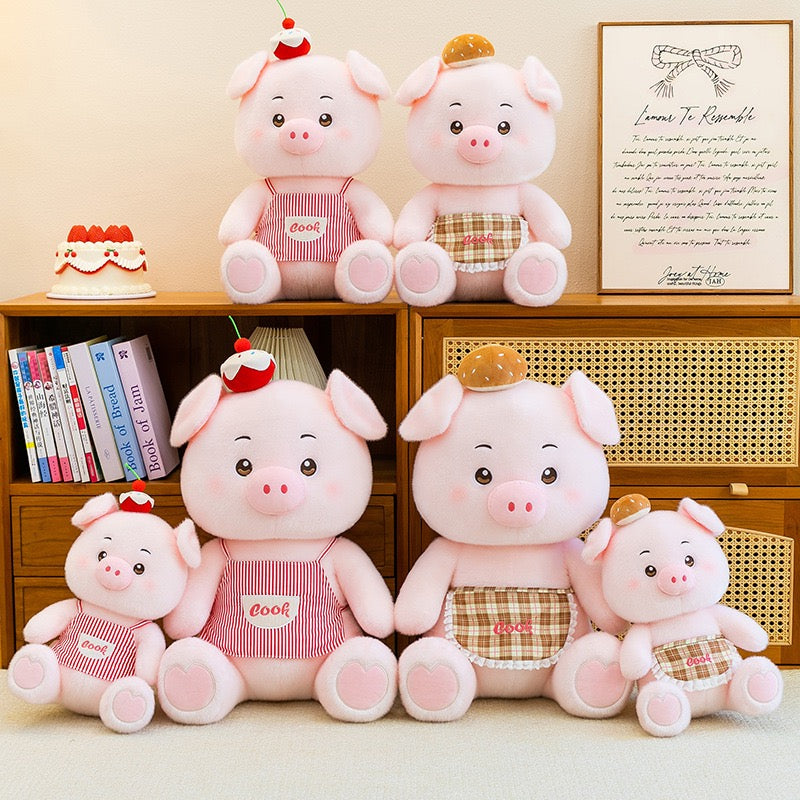 Chubby Pastry Chef Pig Plush
