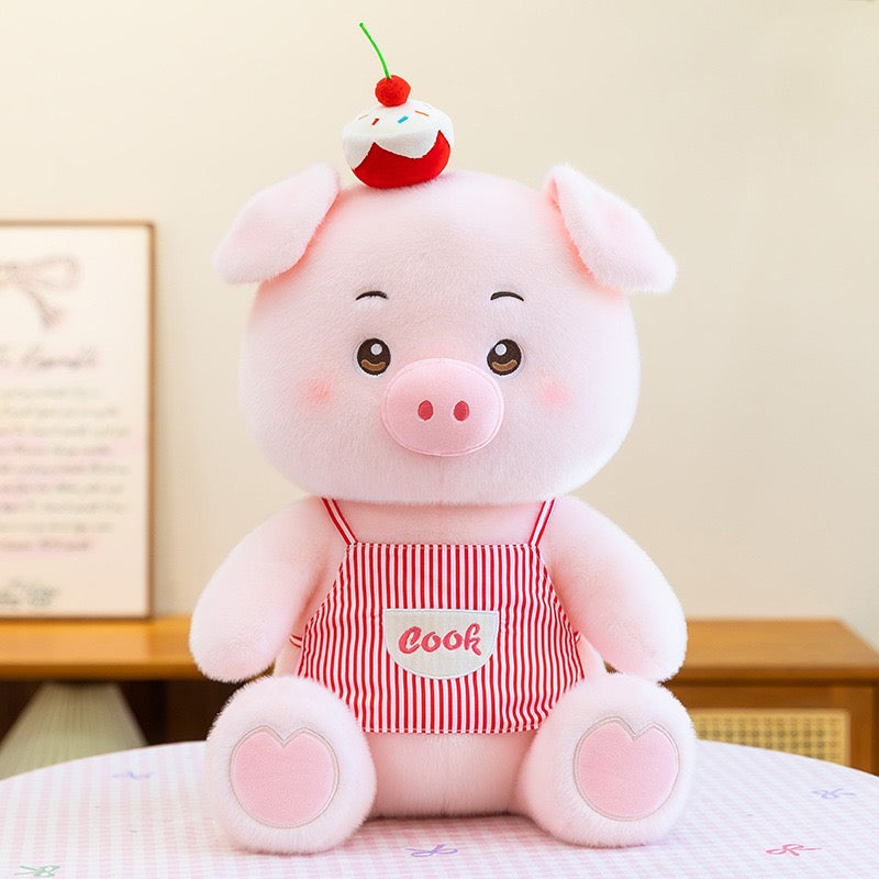 Chubby Pastry Chef Pig Plush