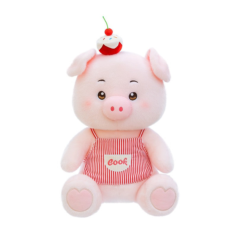 Chubby Pastry Chef Pig Plush