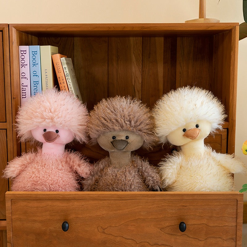 Curly Long-Haired Viral Duck Plush