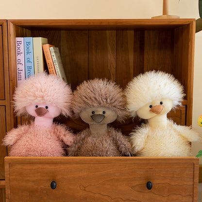 Curly Long-Haired Viral Duck Plush