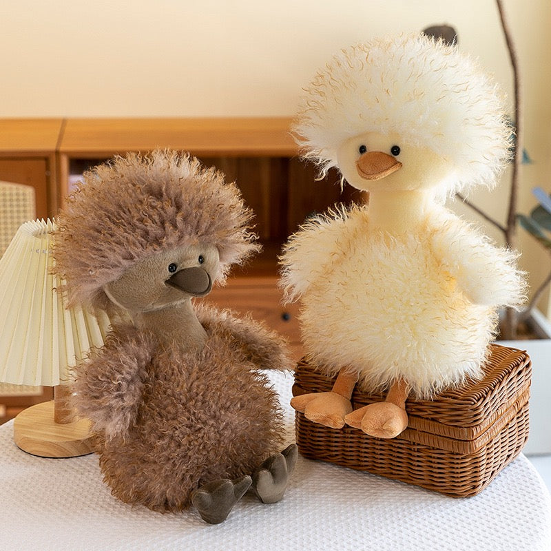 Curly Long-Haired Viral Duck Plush