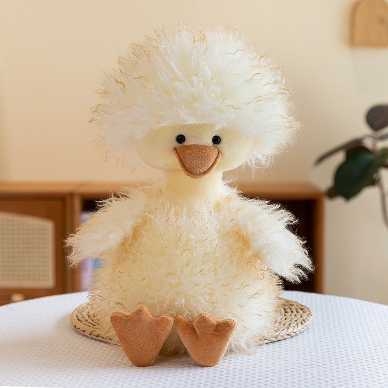Curly Long-Haired Viral Duck Plush