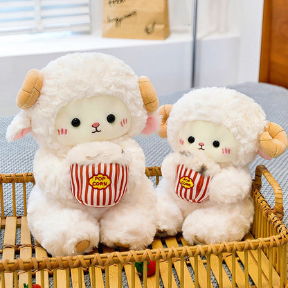 Spotted Curly Lamb Cuddle Plush