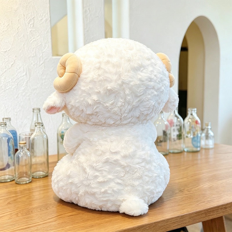 Spotted Curly Lamb Cuddle Plush