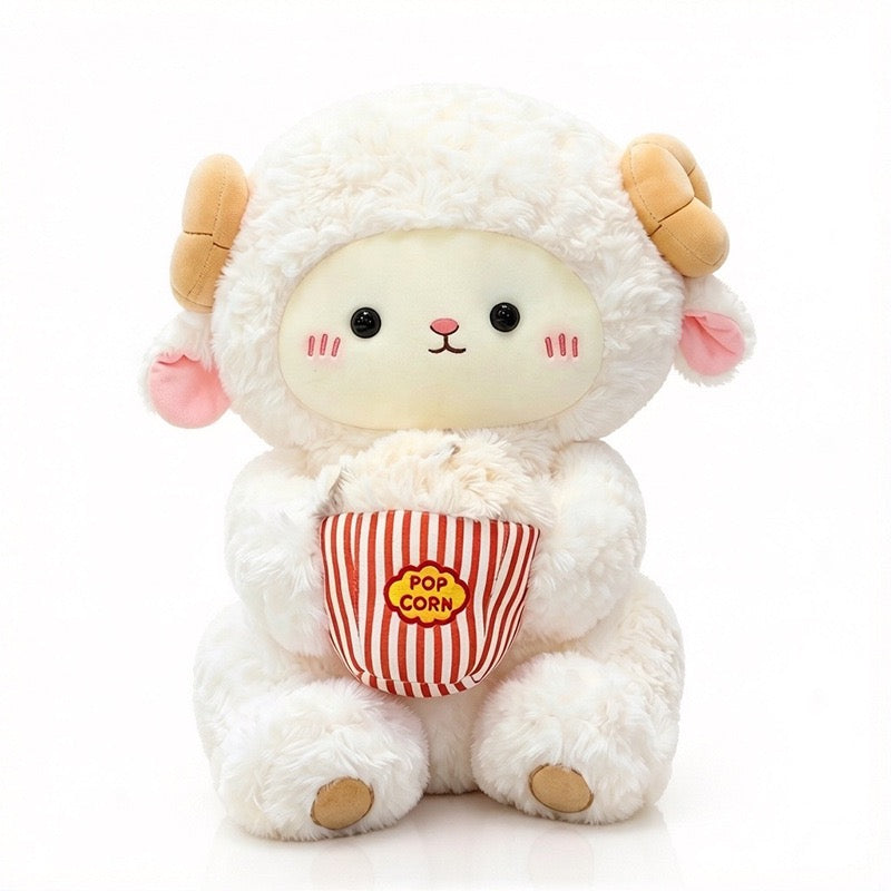 Spotted Curly Lamb Cuddle Plush