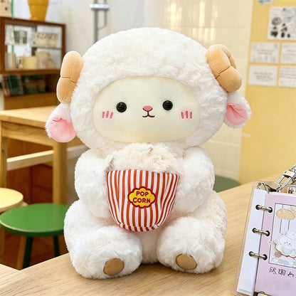 Spotted Curly Lamb Cuddle Plush