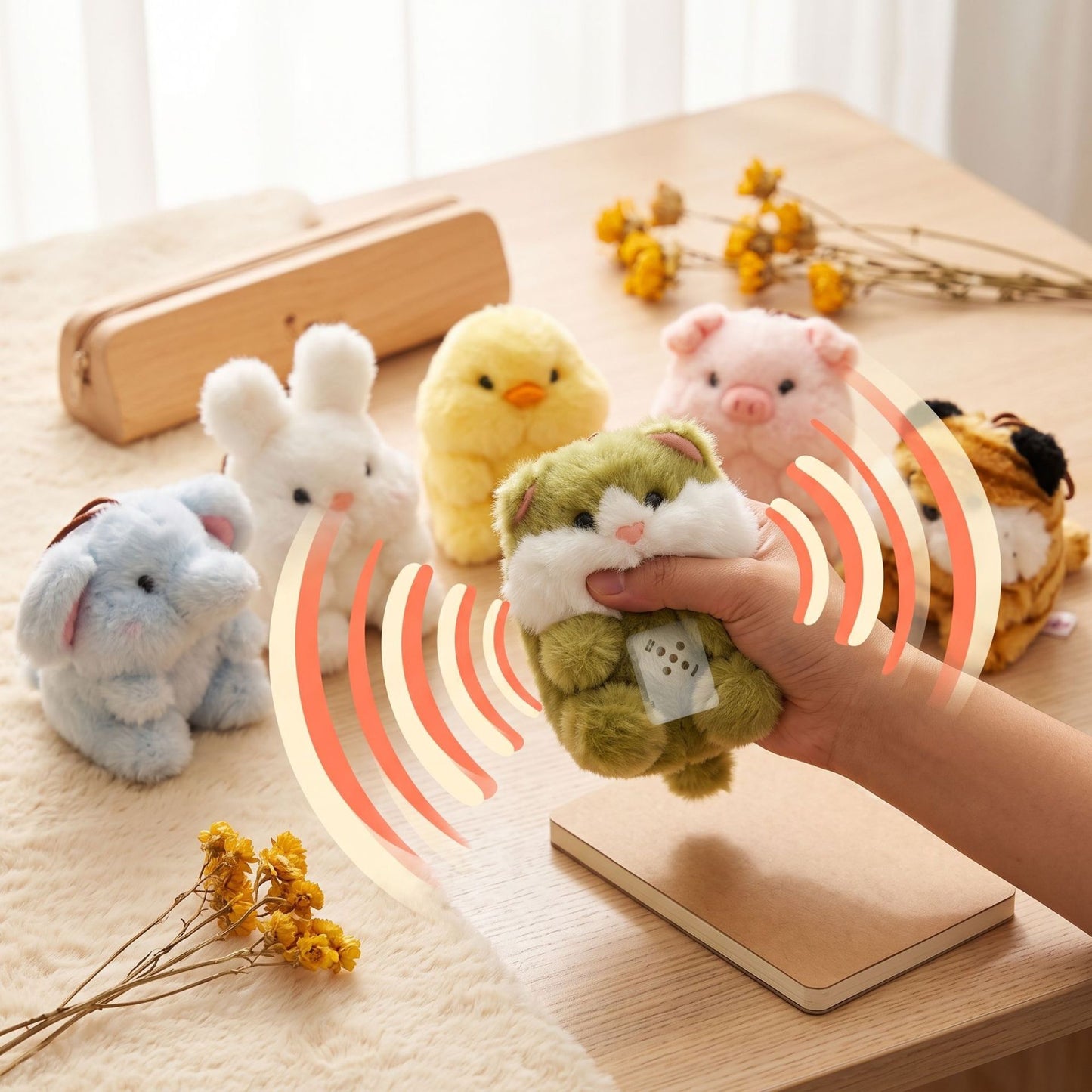 Viral Wooden Fish Piggy and Elephant Bag Charm