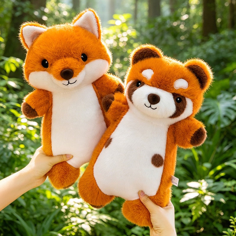 Raccoon and Fox Comfort Cuddle Plush