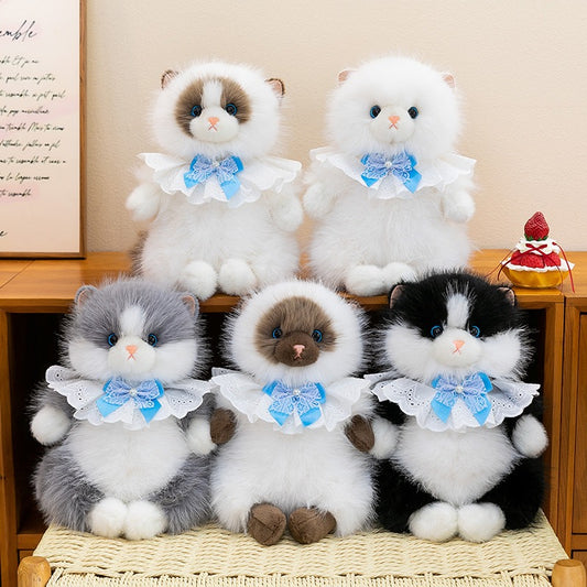 Realistic Ragdoll Kitty Cuddle Plush