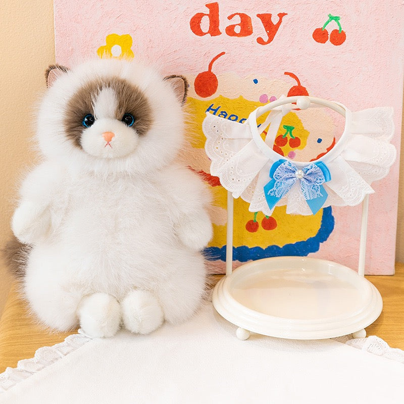 Realistic Ragdoll Kitty Cuddle Plush
