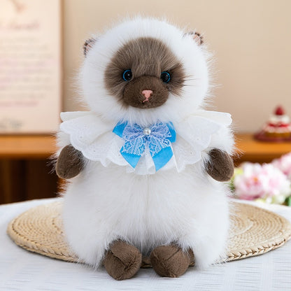 Realistic Ragdoll Kitty Cuddle Plush