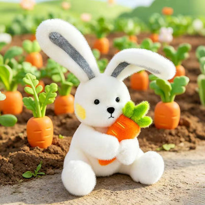 Long-Eared Carrot Bunny Cuddle Plush