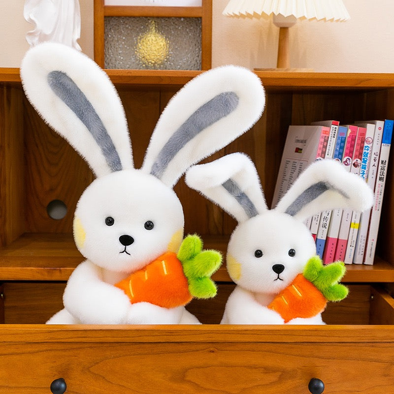 Long-Eared Carrot Bunny Cuddle Plush
