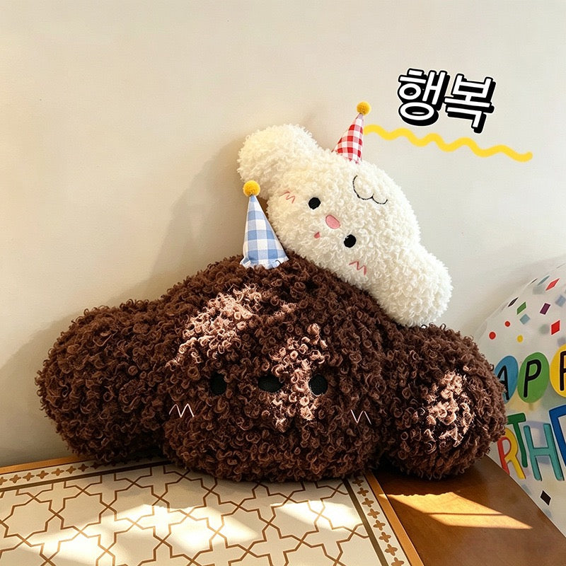 Soft Teddy Pup Sofa Cushion