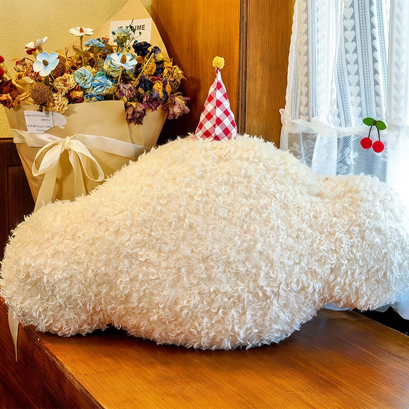Soft Teddy Pup Sofa Cushion