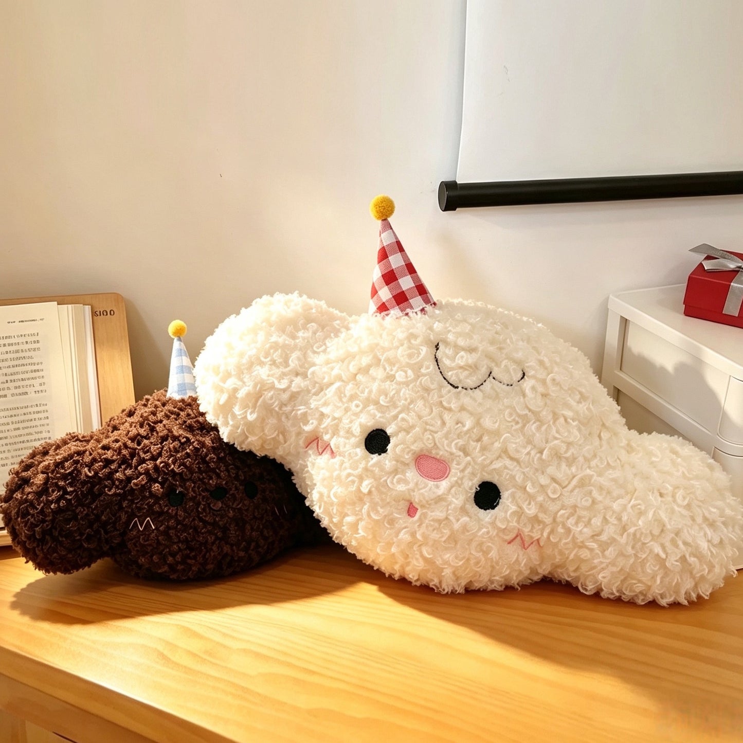 Soft Teddy Pup Sofa Cushion