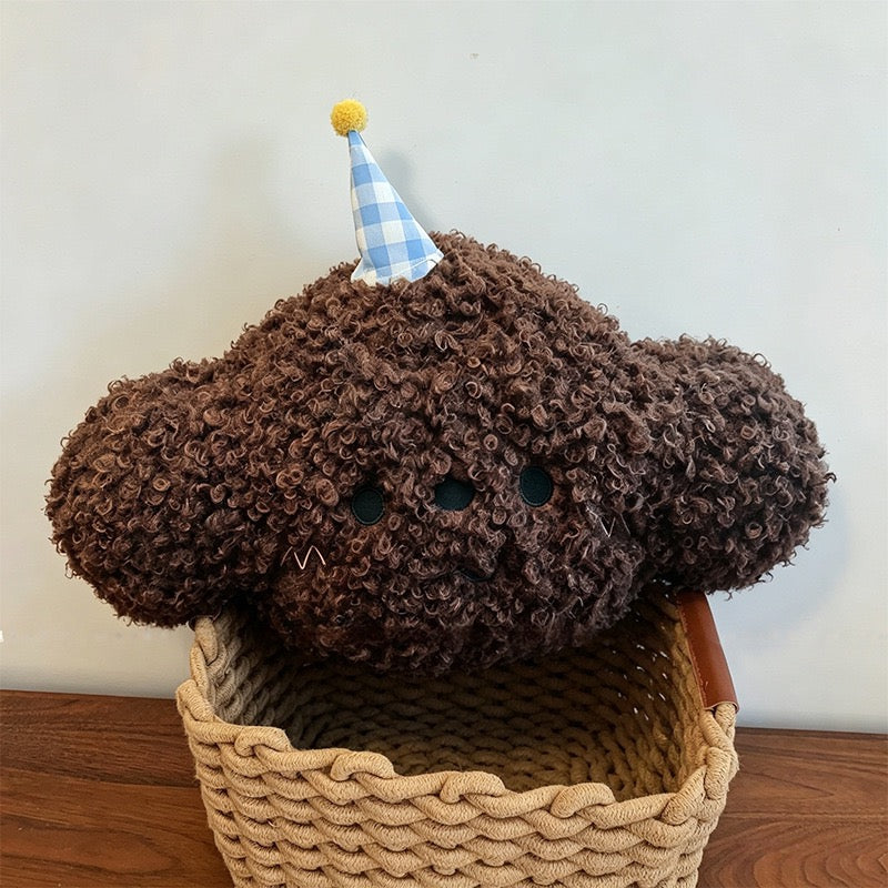 Soft Teddy Pup Sofa Cushion