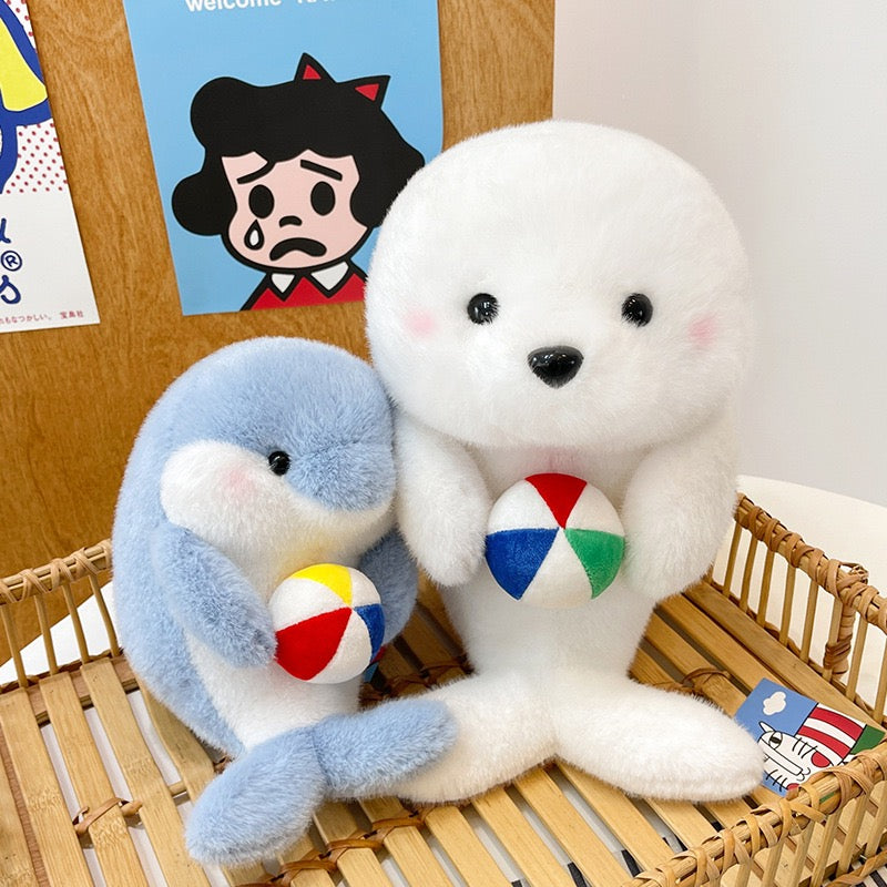 Cute Seal and Dolphin Cuddle Plush