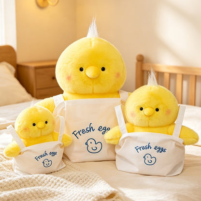 Chubby Eggshell Chick Cuddle Plush