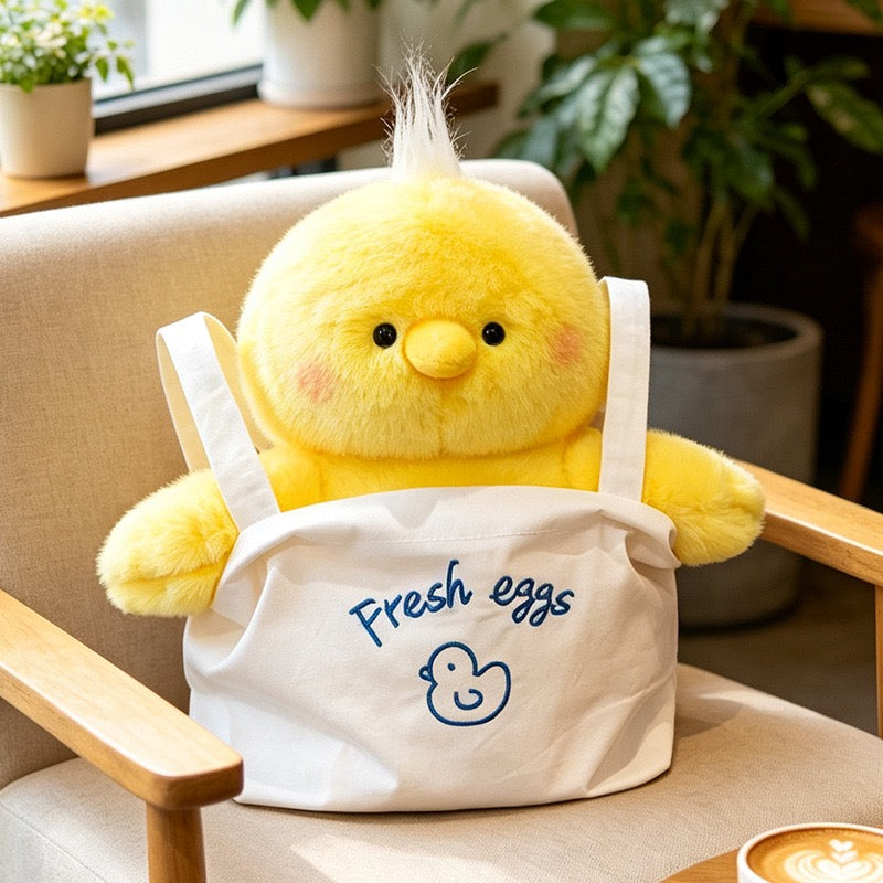 Chubby Eggshell Chick Cuddle Plush