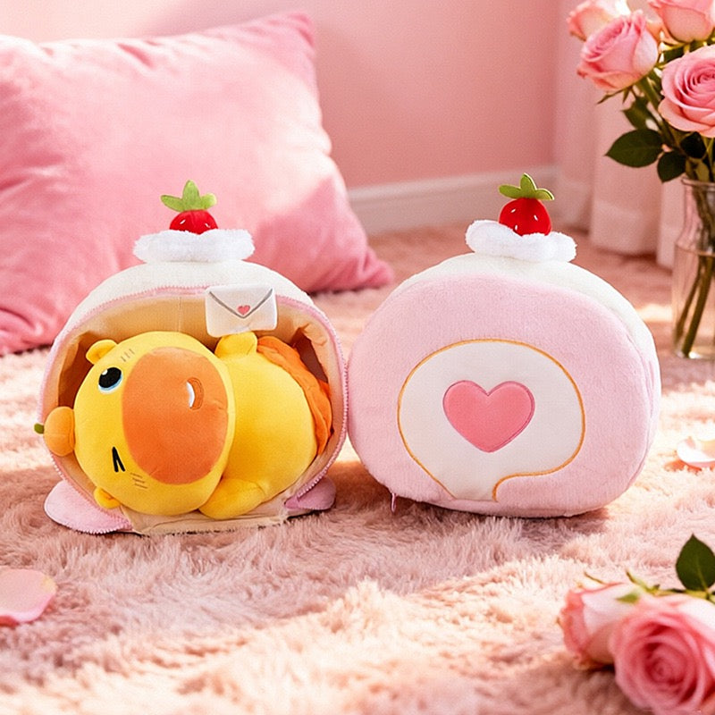 Plush Swiss Roll Cake Crossbody Bag
