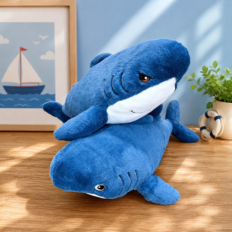 Giant Ocean Shark and Dolphin Cuddle Plush