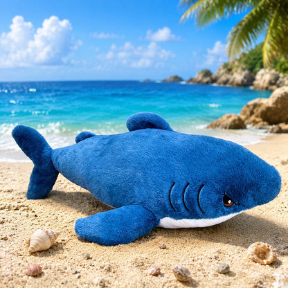 Giant Ocean Shark and Dolphin Cuddle Plush