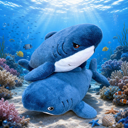 Giant Ocean Shark and Dolphin Cuddle Plush