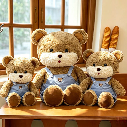 Blue Overalls Teddy Bear Plush