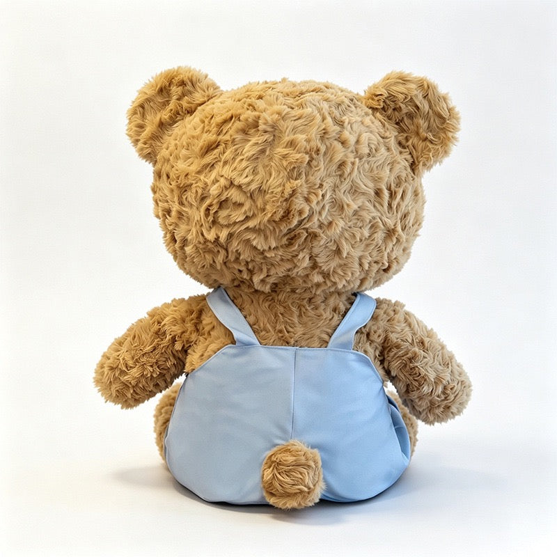 Blue Overalls Teddy Bear Plush