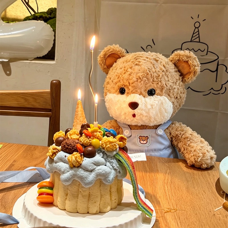 Blue Overalls Teddy Bear Plush