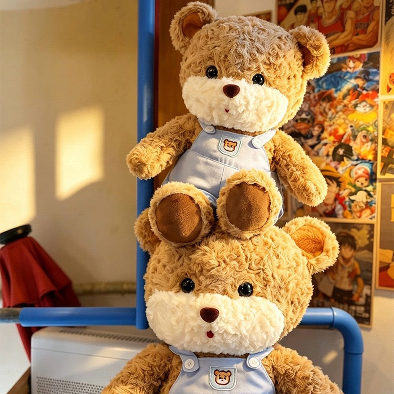 Blue Overalls Teddy Bear Plush