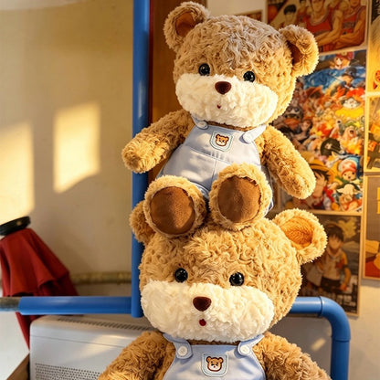Blue Overalls Teddy Bear Plush