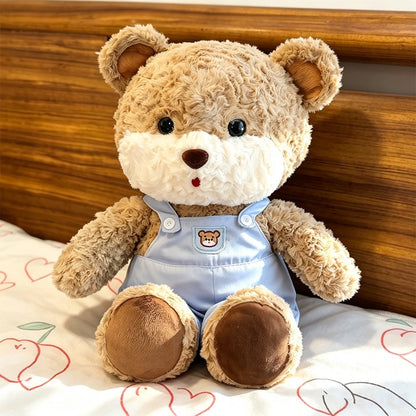 Blue Overalls Teddy Bear Plush