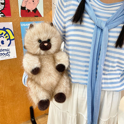 Fluffy Sitting Cat Cuddle Plush