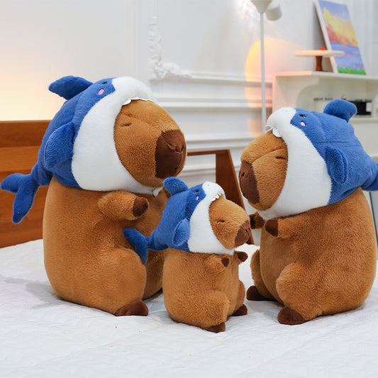 Shark Capybara Plush Toy