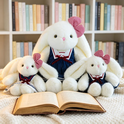 Navy Overalls Bunny Desk Plush