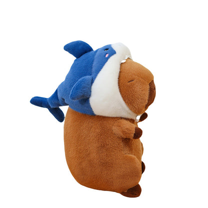 Shark Capybara Plush Toy