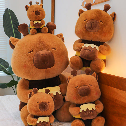 Bee Capybara Plush Toy